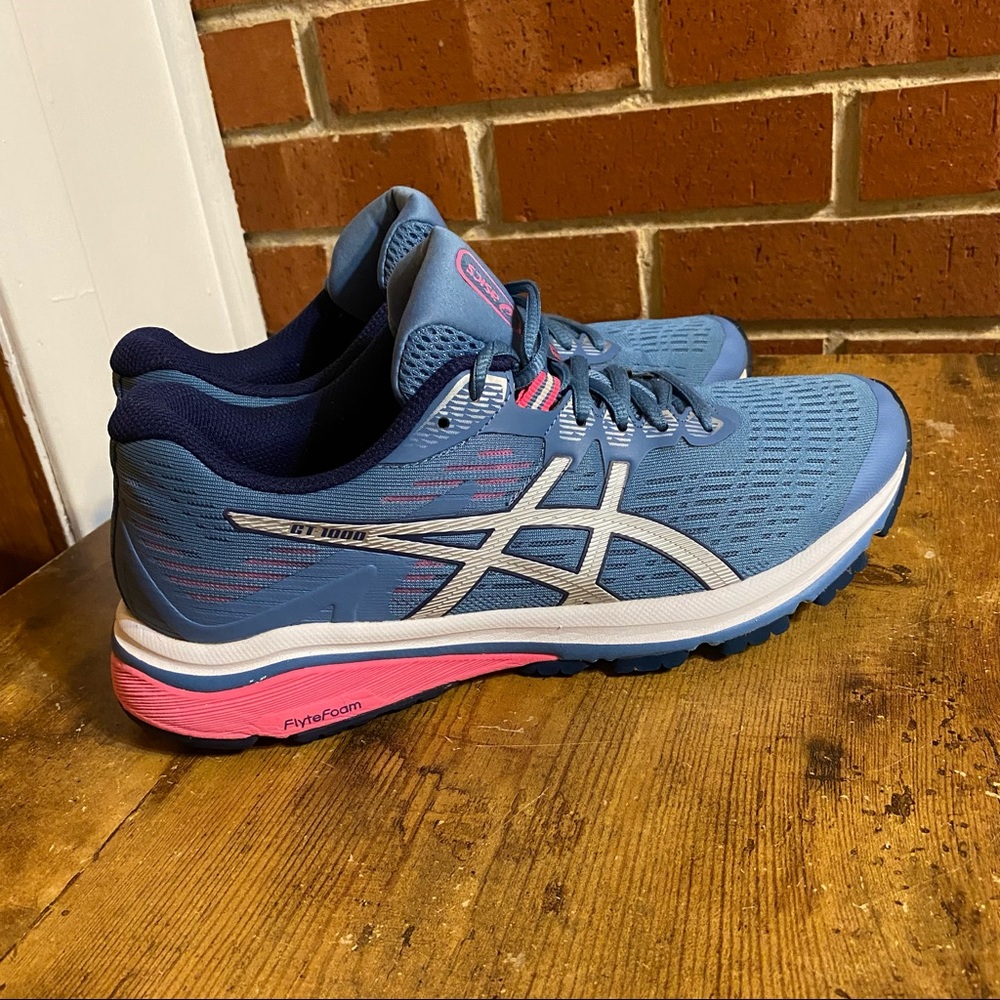 Asics GT-1000 8 Grey Floss Pink Womens Sz 9